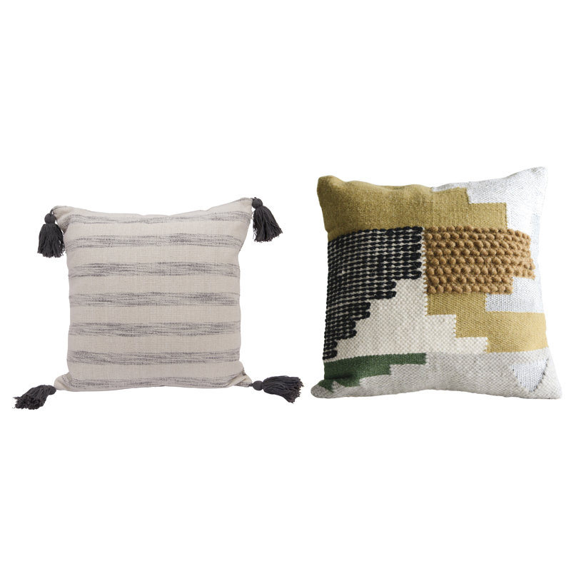 Thurber Cotton Geometric Throw Pillow AllModern